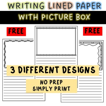 Preview of Lined Writing Paper with Picture Box