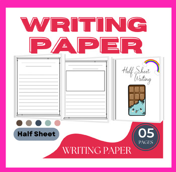 Preview of ⭐⭐{$5  Lined Writing Paper with Picture Boxes ⭐ } Journaling Templates +05 Cover