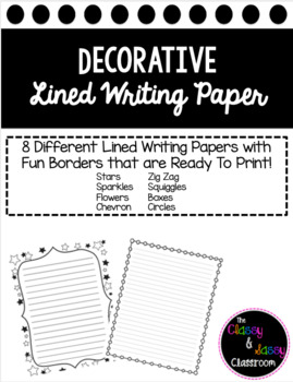 Lined Paper With Borders Worksheets Teaching Resources Tpt