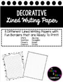 Lined Writing Papers with Borders