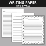 Lined paper first grade, Blank papers for drawing, Handwri