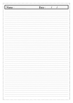 Preview of Lined simple paper writing for everyone