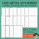 Lined writing Paper l Journals Prompts with Borders