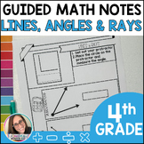 Lines, Angles, & Arrays Guided Math Notes - Math Notebook 