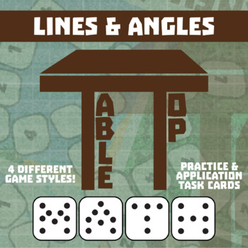 Preview of Lines & Angles Game - Small Group TableTop Practice Activity