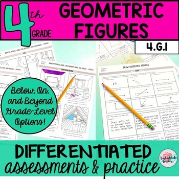 Preview of Points, Lines, Rays, Angles Worksheets and Assessments Geometry