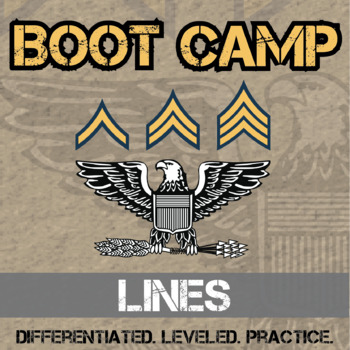Preview of Lines Boot Camp - Printable & Digital Differentiated Practice Activities