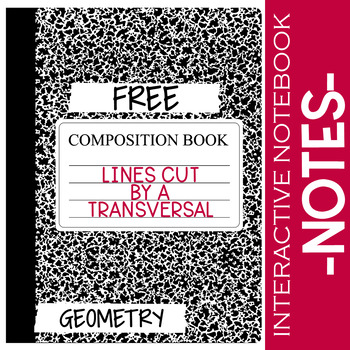 Preview of Lines Cut by a Transversal Notes for Interactive Notebook FREE