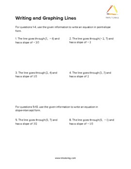 Preview of Lines: Equations and Graphs (worksheet, video, and answer key)