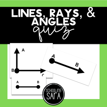 Preview of Lines Rays Angles Assessment | VA SOL 3.11