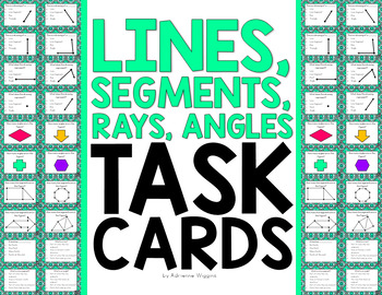 Preview of Lines, Rays, Segments Task Cards