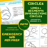 Lines & Segments that Intersect Circles Handout Lesson Wks