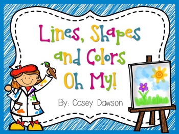 Preview of Lines, Shapes and Colors Oh My! (Shapes and Color Word Centers and Activities)