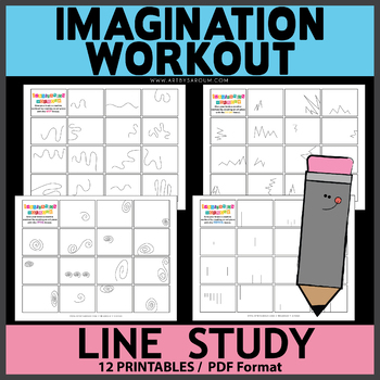 Preview of Lines Study Imagination Workout Creativity and Doodle Prompts
