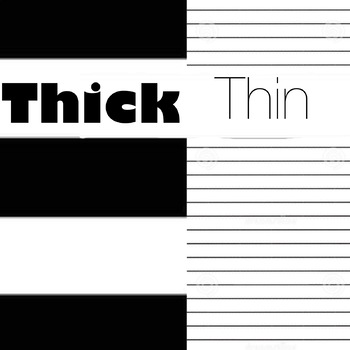 thick and thin lines