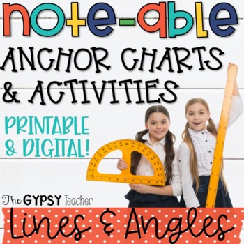Preview of Lines and Angles Anchor Charts Lines Angles Activities Interactive Geometry
