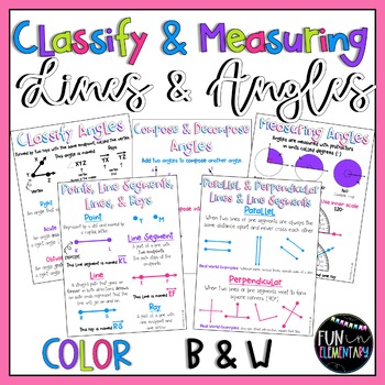 Preview of Lines and Angles - Classify & Measuring Anchor Charts