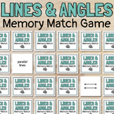 Lines and Angles Memory Match Concentration Geometry Card Game