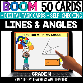 Preview of Lines and Angles Grade 4 Boom Cards - Digital