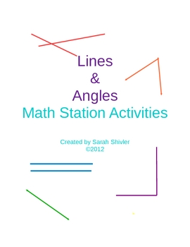 Preview of Lines and Angles Math Stations