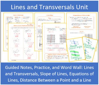 Preview of Lines and Transversals Unit Bundle