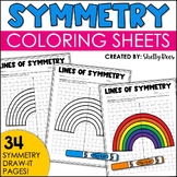Symmetry Drawing Lines of Symmetry Art Worksheets