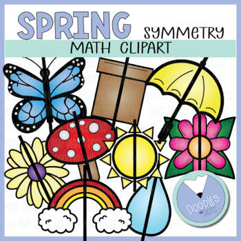 Preview of Lines of Symmetry Clipart- Spring Symmetry