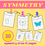 Lines of Symmetry : Complete The Picture / Coloring