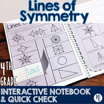 Preview of Lines of Symmetry Interactive Notebook Activity & Quick Check TEKS 4.6B