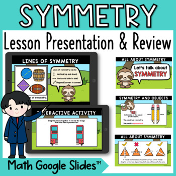 Preview of Lines of Symmetry Morning Math Google Slides ™