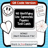 Lines of Symmetry Task Cards (QR Code Version) w/ Smart No