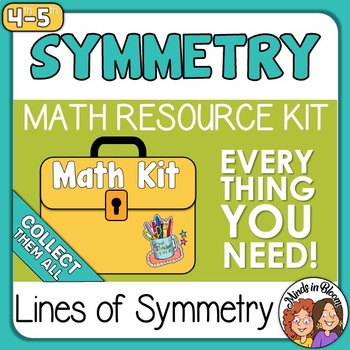 Preview of Lines of Symmetry and Symmetrical Figures Activities  Digital Options Math Kit