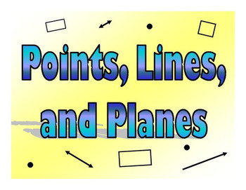Preview of Lines, points and Planes