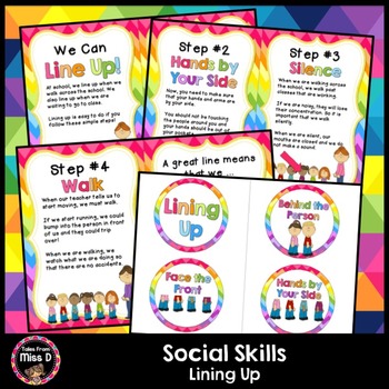 Social Skills Lining Up by Tales From Miss D | Teachers Pay Teachers