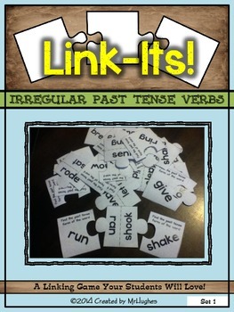 Preview of Irregular Past Tense Verbs Link-Its! Set #1