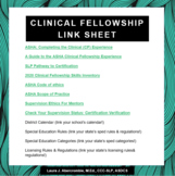 Link Sheet for Clinical Fellows and the Mentors (SLPs)