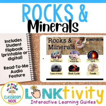 Preview of Rocks & Minerals LINKtivity®- Mineral Properties, Types of Rocks, Rock Cycle