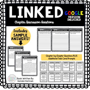 Preview of Linked (By: Gordon Korman) Novel Study w/ Sample Answers - PDF & Google Included