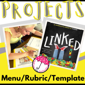 Preview of Linked Gordon Korman Projects/Menu/Rubric/Templates/Editable