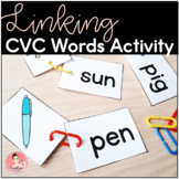 Linking CVC Word Cards for Kindergarten Literacy Centers