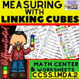 Linking Cube Non-Standard Measurement Worksheets and Center