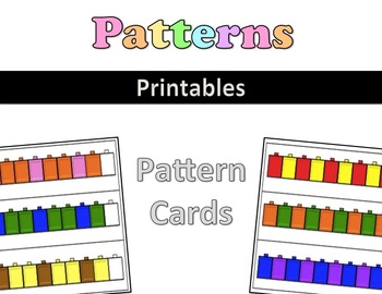 Preview of Linking Cube Pattern Cards, Snap Cube Pattern Cards