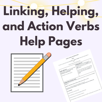 Preview of Linking, Helping, and Action Verb Help Pages