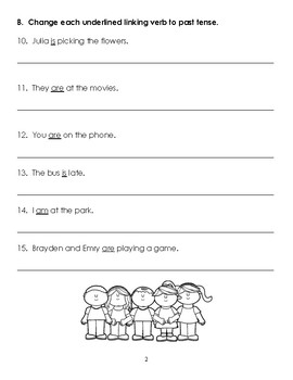 Linking Verb Test by LeB's Little Learners | TPT