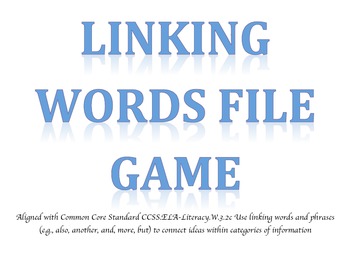 Preview of Linking Words File Game