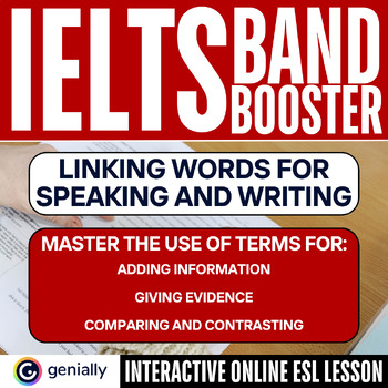 Preview of Linking Words Prep for IELTS Writing & Speaking (Interactive Digital Resource)