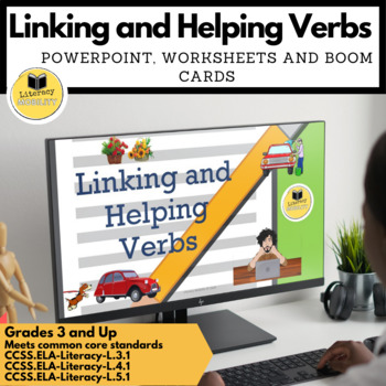Preview of Linking Verbs Helping Verbs State of Being Verbs PowerPoint and Boom Cards