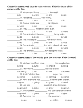 Linking and Helping Verbs Test by Jill Russ | TPT