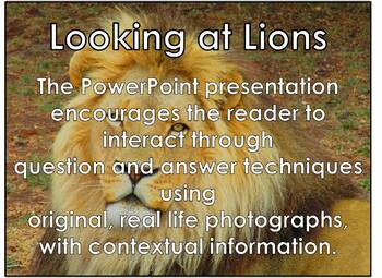 AFRICAN ANIMALS: Lions - PowerPoint presentation by CLEE LOOKING AT AFRICA