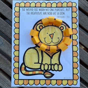 Lion Bible Craft for kids | Sunday School Proverbs 28 verse 1 by SonSeekers